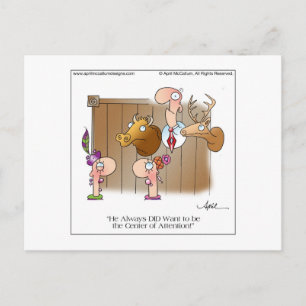 CENTRUM VAN AANDACHT Cartoon Briefkaart