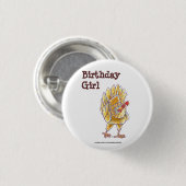 Centrum van de Chicken Party Ronde Button 3,2 Cm (Voorkant /achterkant)