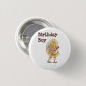 Centrum van de Chicken Party Ronde Button 3,2 Cm (Voorkant /achterkant)