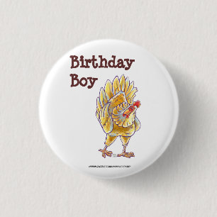 Centrum van de Chicken Party Ronde Button 3,2 Cm