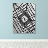 centrum van de metaaltoren canvas afdruk (Insitu (Houten vloer))