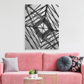 centrum van de metaaltoren canvas afdruk (Insitu (Woonkamer))