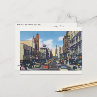  centrum van Denver Briefkaart - herdruk