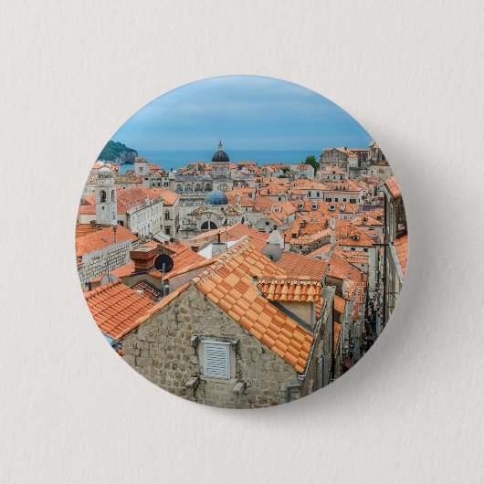 centrum van Dubrovnik Ronde Button 5,7 Cm (Voorkant)