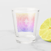 centrum van het universum in Wallace Idaho V2 Shot Glas (Achterkant)