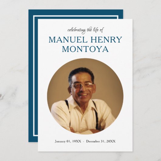 centrumcirkel foto memorial programma (Voorkant / Achterkant)