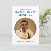 centrumcirkel foto memorial programma (Staand voorkant)