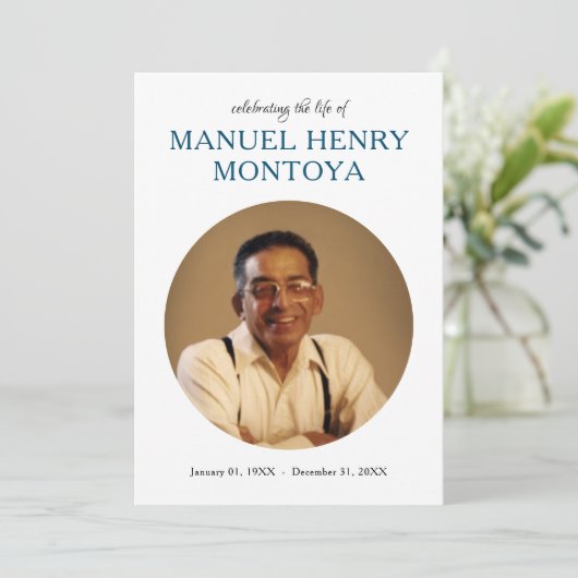 centrumcirkel foto memorial programma (Staand voorkant)