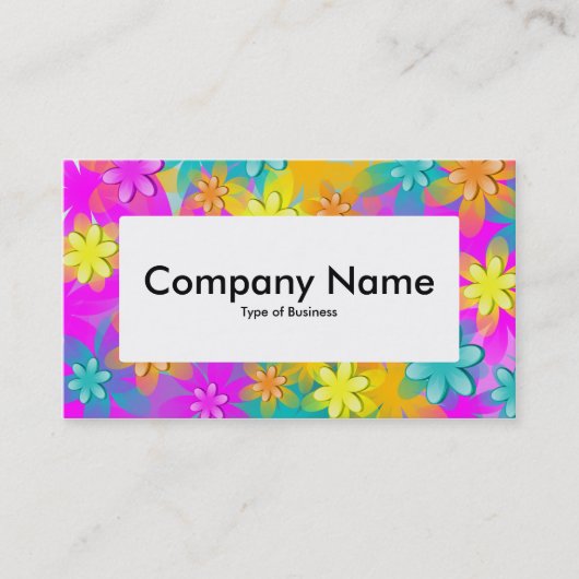 Centrumlabel v4 - 3d bloemen visitekaartje (Voorkant)