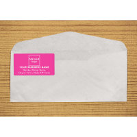 Centrumnitlijning Bedrijfs Roze Verzendlabel
