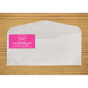 Centrumnitlijning Bedrijfs Roze Verzendlabel