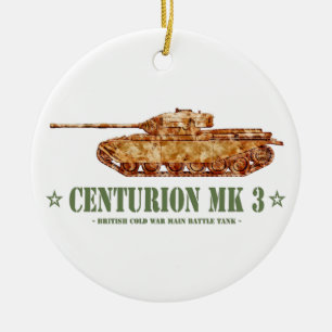 Centurion MK 3 Tank Britse MBT van de Koude Oorlog Keramisch Ornament