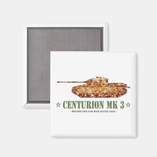 Centurion MK 3 Tank Britse MBT van de Koude Oorlog Magneet (Voorkant / Achterkant)