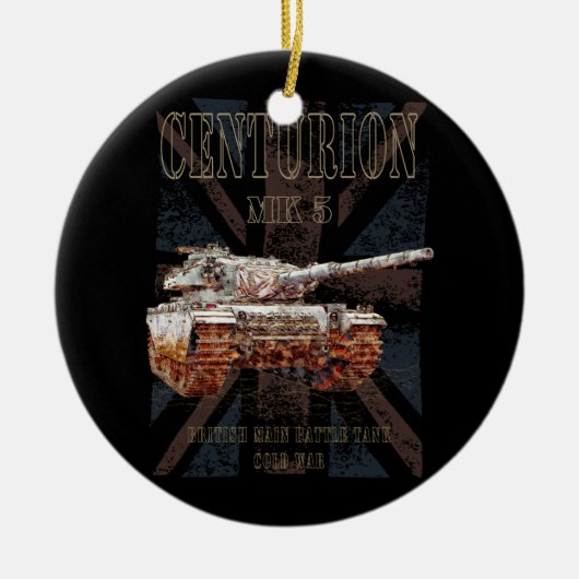 Centurion MK 5 MBT. Britse Main Battle Tank Keramisch Ornament (Voorkant)
