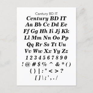 Century BD IT - Zazzle-lettertypemonster Briefkaart