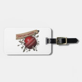 Century Maker Cricket Bat en Ball Sports Bagagelabel (Voorkant horizontaal)