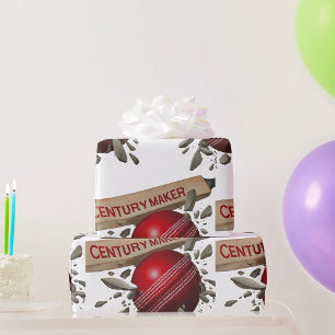 Century Maker Cricket Bat en Ball Sports Cadeaupapier