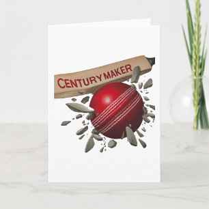 Century Maker Cricket Bat en Ball Sports Kaart