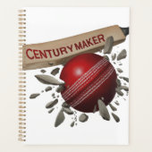 Century Maker Cricket Bat en Ball Sports Planner (Voorkant)