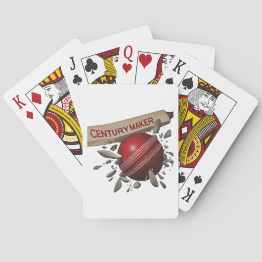 Century Maker Cricket Bat en Ball Sports Pokerkaarten (Achterkant)