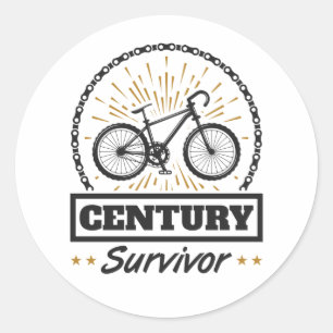 Century Survivor Cycling 100 miles fietserras Ronde Sticker