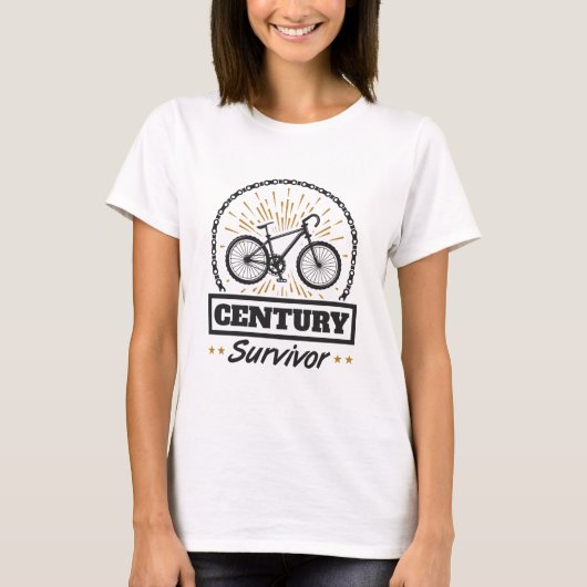 Century Survivor Cycling 100 miles fietserras T-shirt (Voorkant)