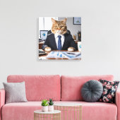 CEO Cat Canvas Afdruk (Insitu (Woonkamer))