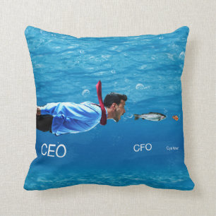 CEO, CFO, C-ya Latere Business Humor Pillow Kussen