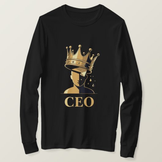 CEO Crown Graphic T-Shirt – Minimalist V2  (Design devant)