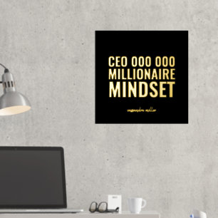 CEO Millionaire Mindset Motivatie Quote Folie Pr Afdrukken