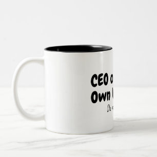 CEO Mok, introverte gevoelens. Tweekleurige Koffiemok