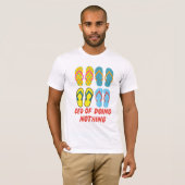 CEO of Doing Nothing – Summer Vibes Flip Flop Art T-shirt (Voorkant volledig)