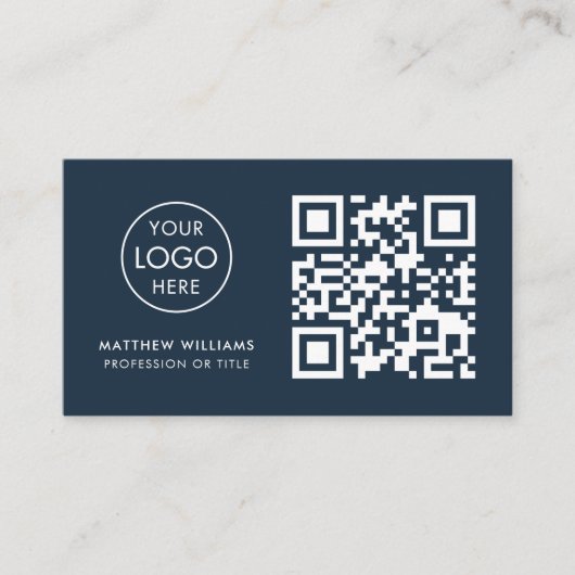 CEO Professional QR Code Logo Modern Visitekaartje (Voorkant)