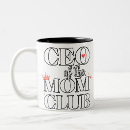 CEO van de Mom Club - Grappig Moederdag cadeau voo Tweekleurige Koffiemok
