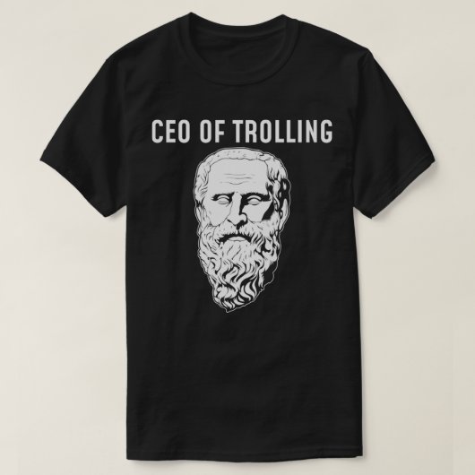 CEO van het ontwerp "TRolling Funny Philosopher Di T-shirt (Design voorkant)