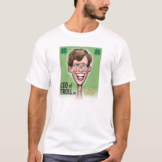 CEO van TROLL Mannen Basic T-Shirt, White T-shirt (Voorkant)