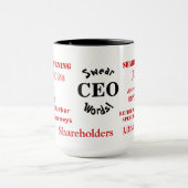 CEO zweert woorden irritant grappig huisdier peeve Mok (Midden)