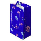 Cépages bleus et roses motif mignon sac cadeau (Devant Angle)