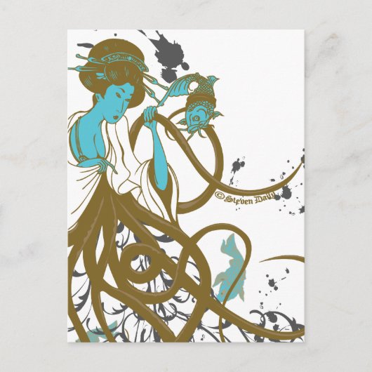 Cephalopod Sushi Briefkaart (Voorkant)