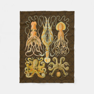 Cephalopoda octopus inktvis mariene Natuur Fleece Deken