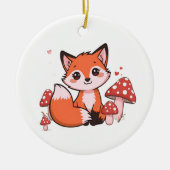Ceramic Circle Ornament (Cute Design) (Voorkant)