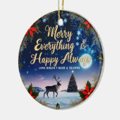 Ceramic Circle Ornament – Starry Night Holiday  (Links)