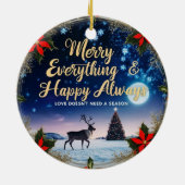 Ceramic Circle Ornament – Starry Night Holiday  (Achterkant)