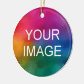 Ceramic Circle Ornament Upload uw foto Logo (Links)