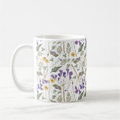 Ceramic Coffee Mug with Wraparound Flower Print (Gauche)