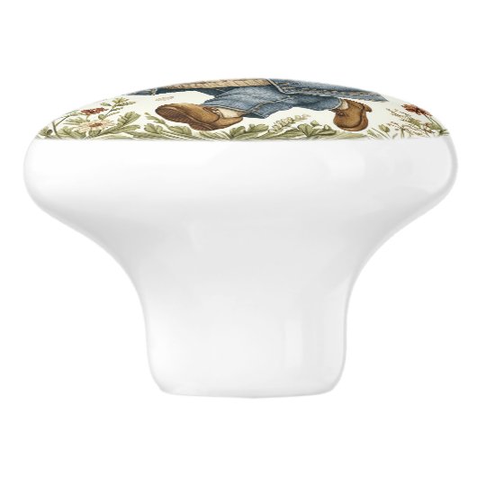 Ceramic Drawer Pull - Autumn Run Keramische Knop (Zijkant)