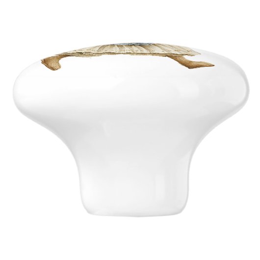 Ceramic Drawer Pull - Running Free no Background B Keramische Knop (Zijkant)