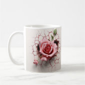 Ceramic Flower Mug Rose (Gauche)
