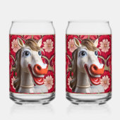 Ceramic Horse Soda Glass Blikvorm Glas (Achterkant)