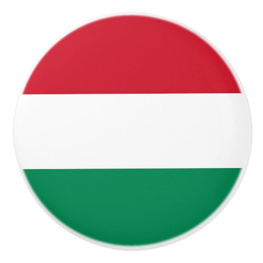 Ceramic knob pull. met vlag van Hongarije Keramische Knop (Voorkant)
